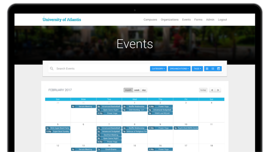 Editable Central Calendar